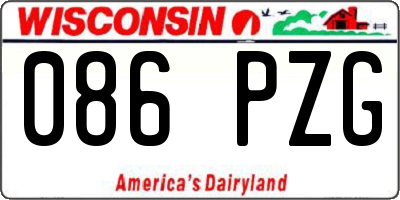 WI license plate 086PZG