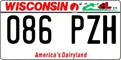 WI license plate 086PZH