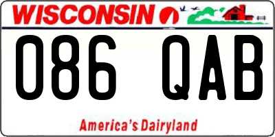 WI license plate 086QAB