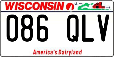 WI license plate 086QLV