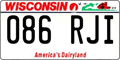 WI license plate 086RJI