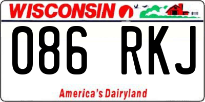 WI license plate 086RKJ
