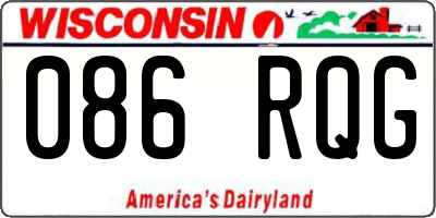 WI license plate 086RQG