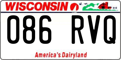 WI license plate 086RVQ