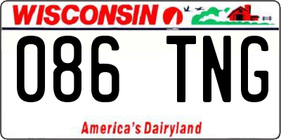 WI license plate 086TNG