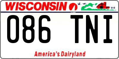 WI license plate 086TNI