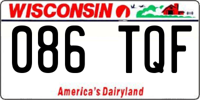 WI license plate 086TQF