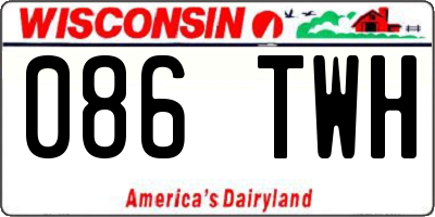 WI license plate 086TWH
