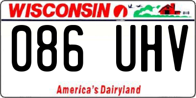 WI license plate 086UHV