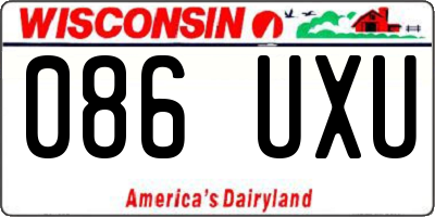 WI license plate 086UXU