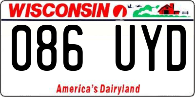 WI license plate 086UYD