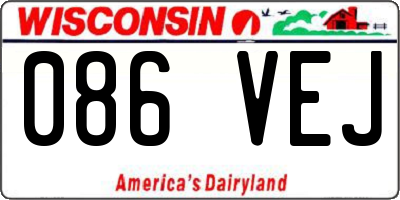 WI license plate 086VEJ