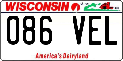 WI license plate 086VEL