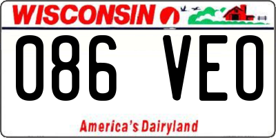 WI license plate 086VEO