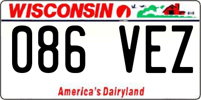 WI license plate 086VEZ