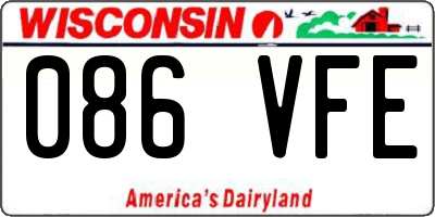WI license plate 086VFE