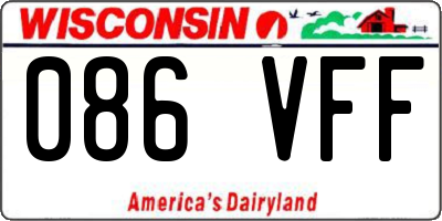 WI license plate 086VFF