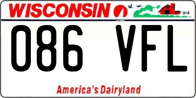 WI license plate 086VFL