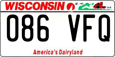 WI license plate 086VFQ