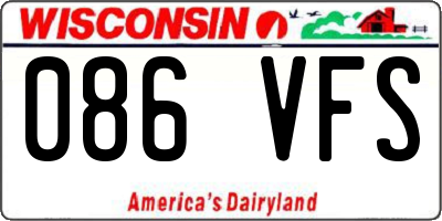 WI license plate 086VFS