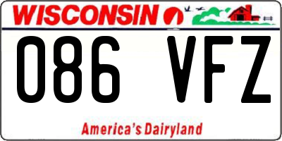 WI license plate 086VFZ