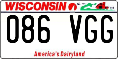 WI license plate 086VGG