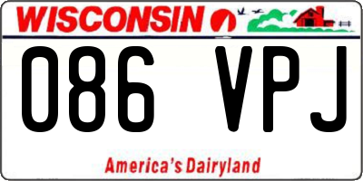 WI license plate 086VPJ