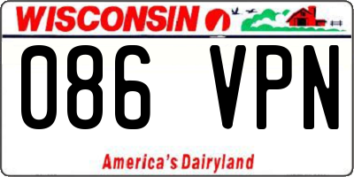WI license plate 086VPN
