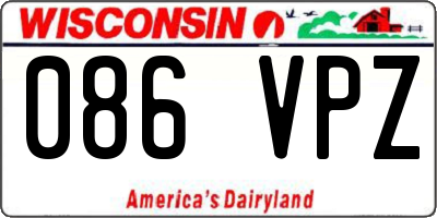 WI license plate 086VPZ