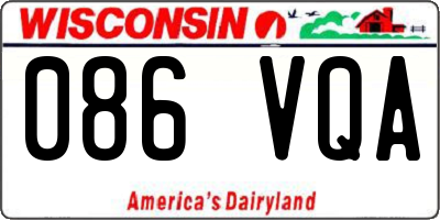 WI license plate 086VQA