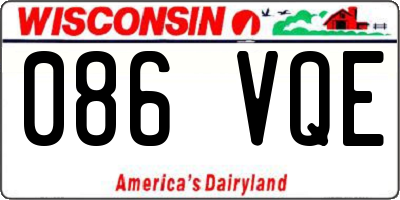 WI license plate 086VQE