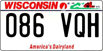 WI license plate 086VQH