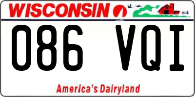 WI license plate 086VQI