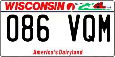 WI license plate 086VQM