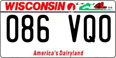 WI license plate 086VQO