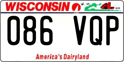 WI license plate 086VQP