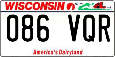 WI license plate 086VQR