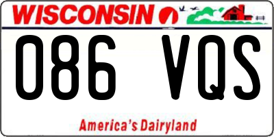 WI license plate 086VQS