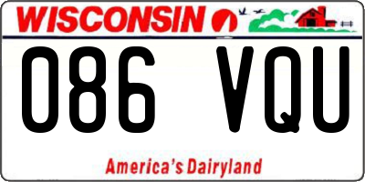 WI license plate 086VQU