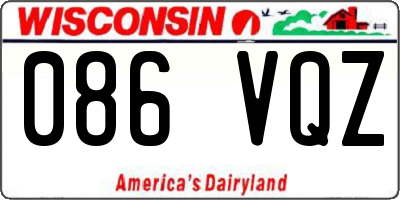 WI license plate 086VQZ