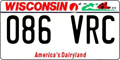 WI license plate 086VRC