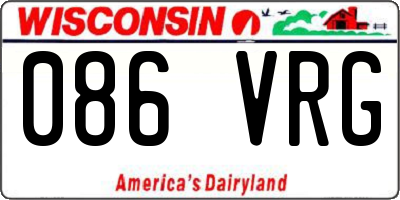 WI license plate 086VRG