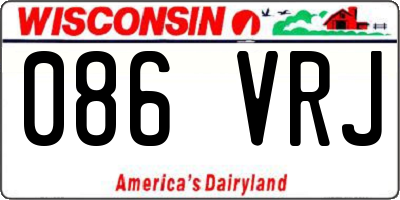 WI license plate 086VRJ