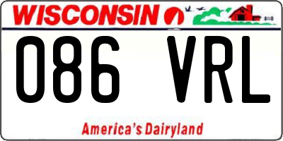 WI license plate 086VRL