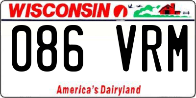 WI license plate 086VRM