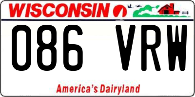 WI license plate 086VRW