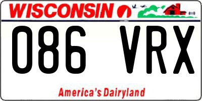 WI license plate 086VRX