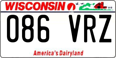 WI license plate 086VRZ