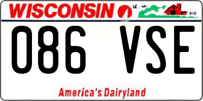 WI license plate 086VSE
