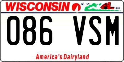 WI license plate 086VSM